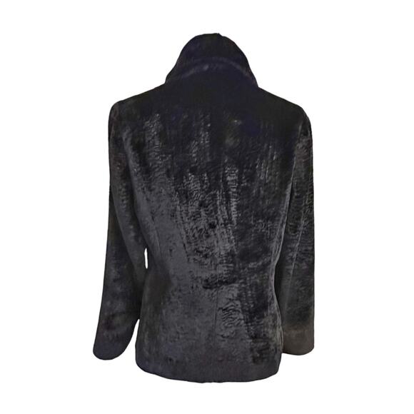 Vintage 90s Y2K  Esprit De Corp Faux Lambs Wool Zip Jacket Size Medium - Picture 3 of 5